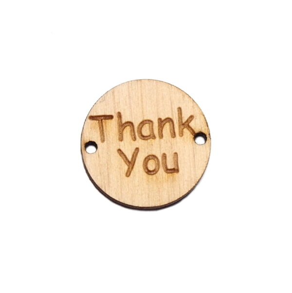 Przywieszka Thank you - drewniana okrągła